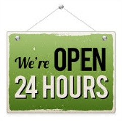 We are open 24/7